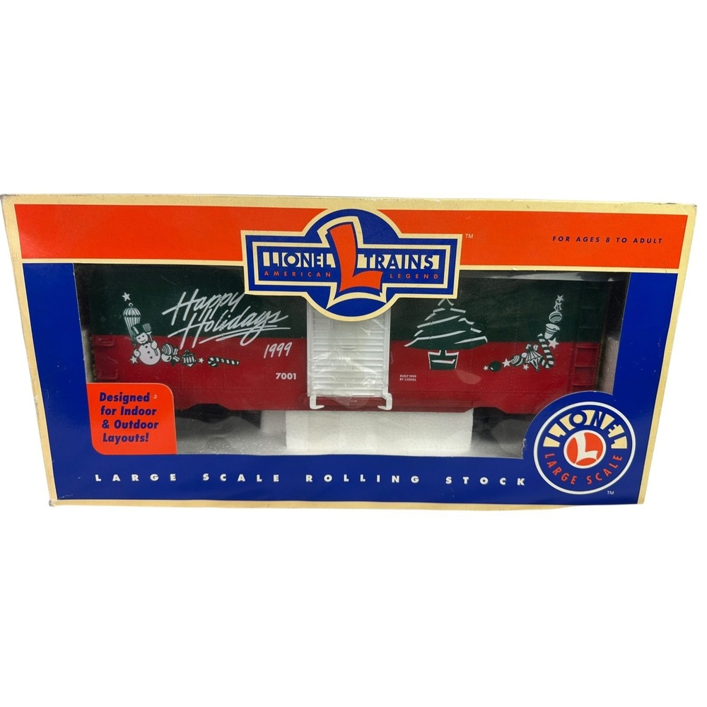 Lionel Large Scale Christmas Boxcar #8-87021 Rolling Stock 1999